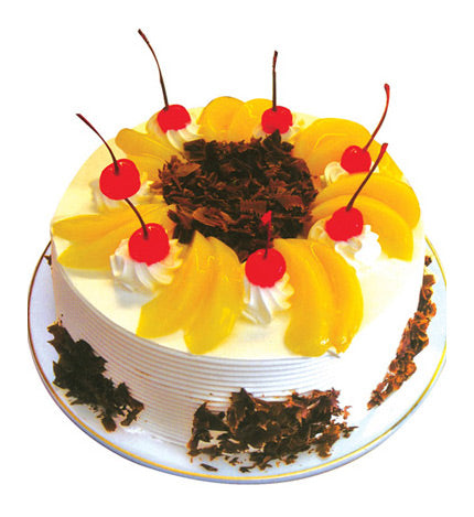 Round Milk Fruit Cake