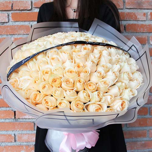 Best Love 99 champagne roses