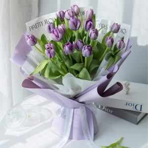 Meet the beauty - 19 Tulips in a bouquet - Image 2