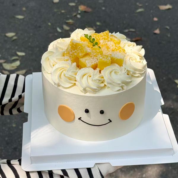 Colorful fruits cake